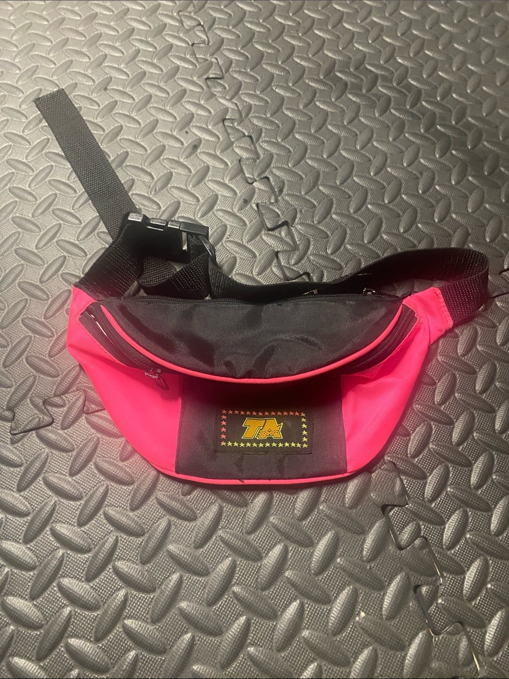 Vtg TA Fanny Pack Three Pocket Waist Pack Adjustable Retro